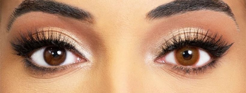 lentilles marron pour yeux foncés